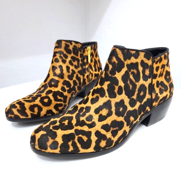 Sam Edelman Shoes - SAM EDELMAN Petty Leopard Calf Hair Ankle Booties